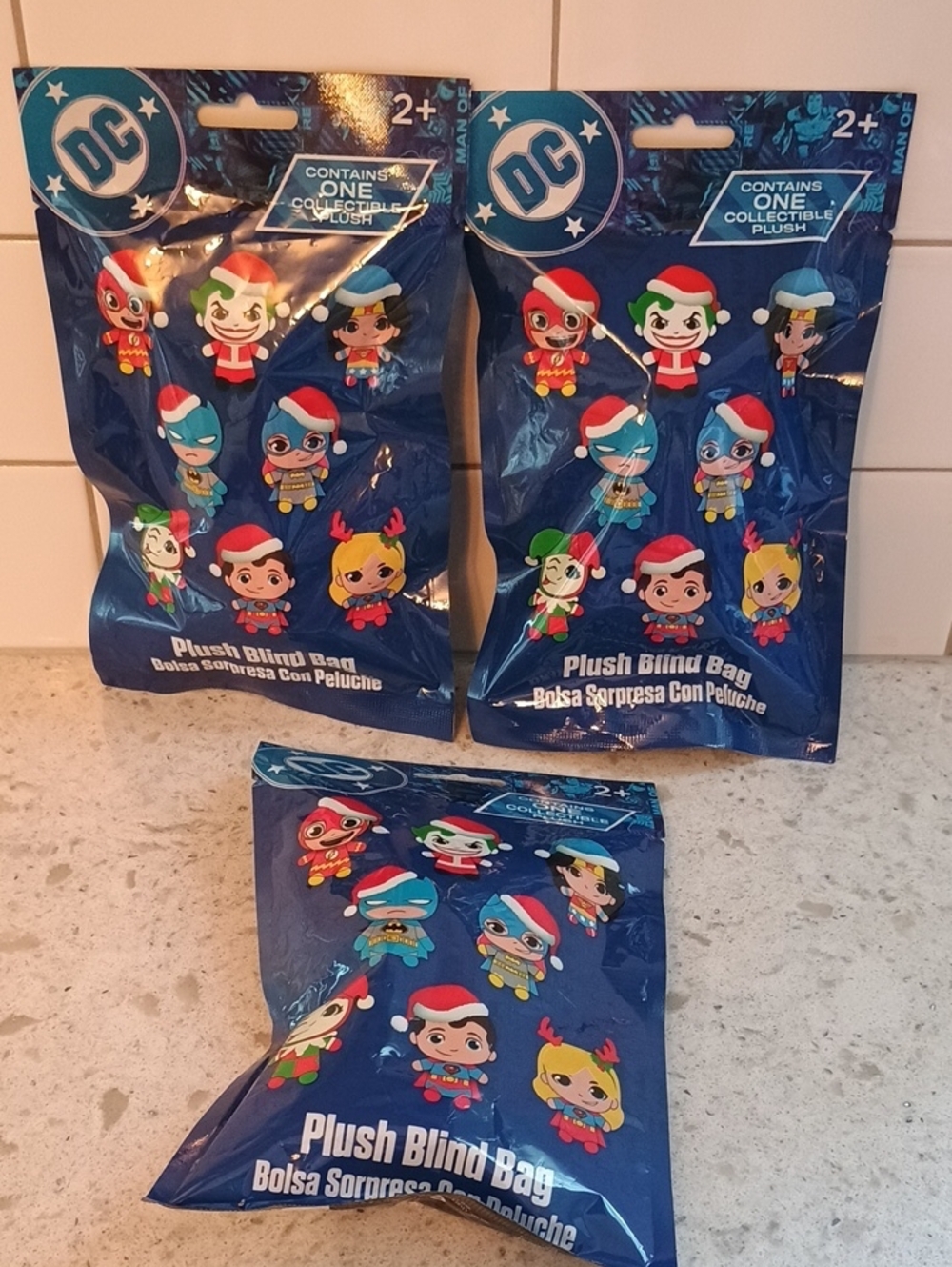 Set Of 3 DC Holiday Plush Blind Bag